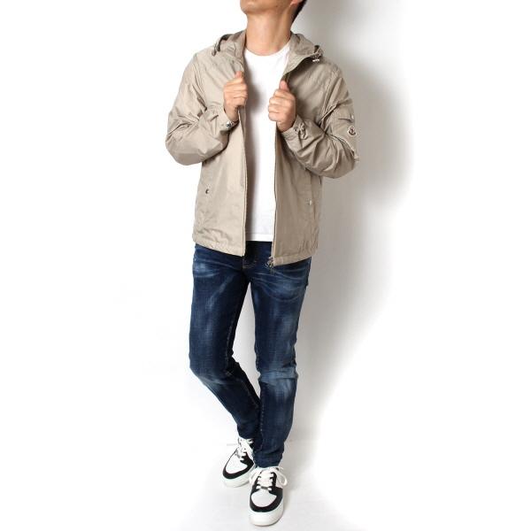 【美品】MONCLER モンクレール ナイロンジャケット トレンチ アイボリー 美品】MONCLER モンクレール ナイロンジャケット トレンチ