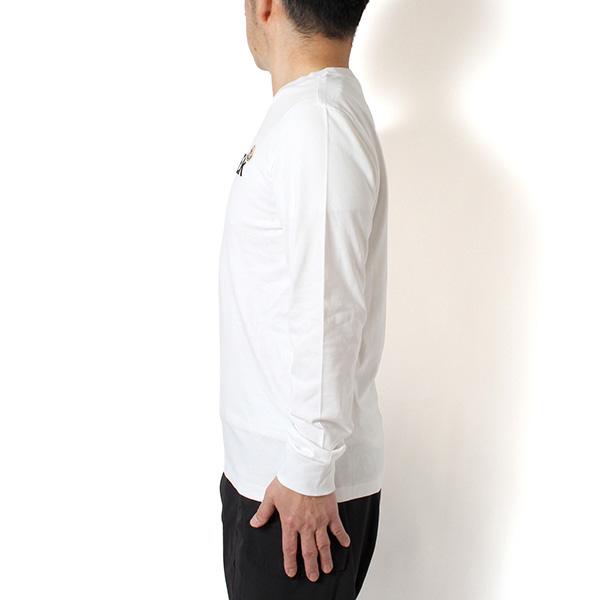 26SSモデル モンクレール MONCLER ベロアロゴ 長袖Tシャツ【ホワイト】 8D00009 89AYY 001/【2026SS】m-topsの画像