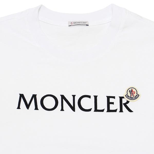 26SSモデル モンクレール MONCLER ベロアロゴ 長袖Tシャツ【ホワイト】 8D00009 89AYY 001/【2026SS】m-topsの画像