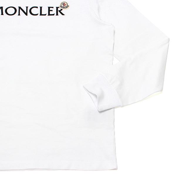 26SSモデル モンクレール MONCLER ベロアロゴ 長袖Tシャツ【ホワイト】 8D00009 89AYY 001/【2026SS】m-topsの画像