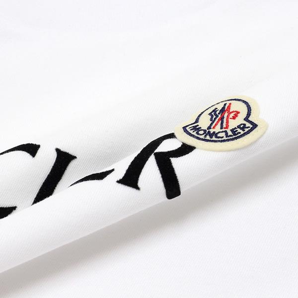 26SSモデル モンクレール MONCLER ベロアロゴ 長袖Tシャツ【ホワイト】 8D00009 89AYY 001/【2026SS】m-topsの画像