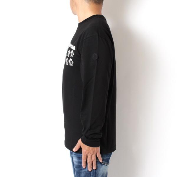 【24年製 美品】 MONCLER 長袖Tシャツ ポケット マグリヤ ブラック MONCLERロングTシャツ