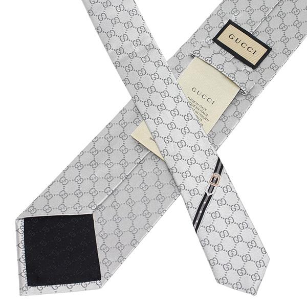 GUCCI（グッチ） GUCCI FEDRA ネクタイ Necktie【シルバー】 456520