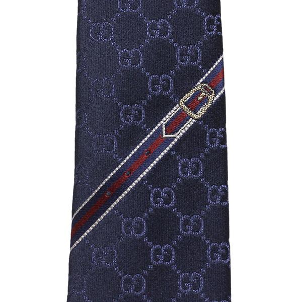 GUCCI（グッチ） GUCCI FEDRA ネクタイ Necktie【ネイビー】 456520