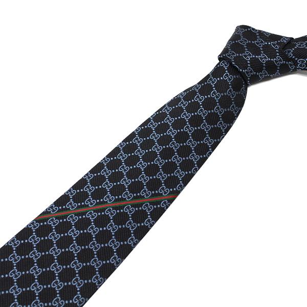 GUCCI（グッチ） GUCCI AREND ネクタイ Necktie【ネイビー】 456522