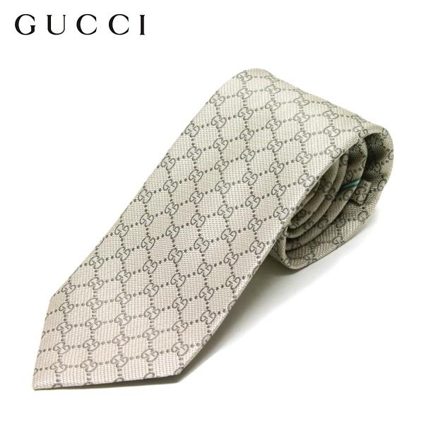 GUCCI（グッチ） AREND ネクタイ necktie【ライトグレー】 456522