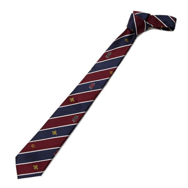 GUCCI（グッチ） SYMBOLS MOTIF ネクタイ necktie【ネイビー×ボルドー