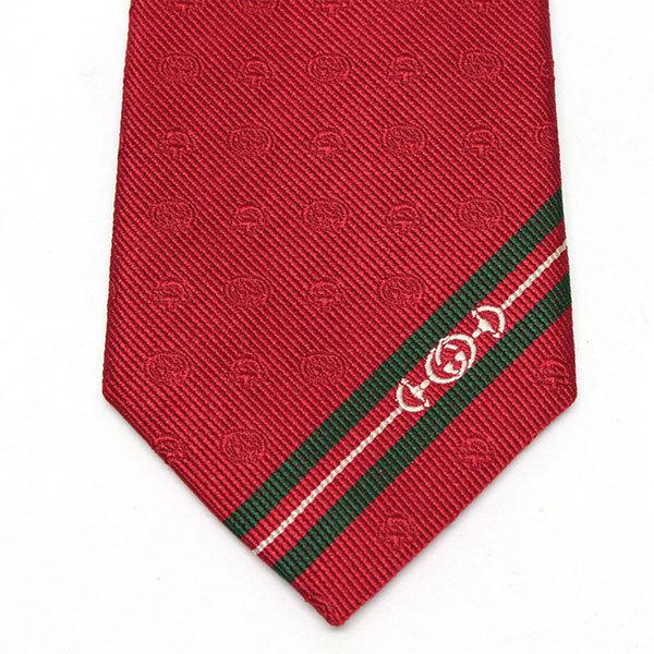 GUCCI DOUBLE G AND HORSEBI グッチネクタイ赤ロゴ