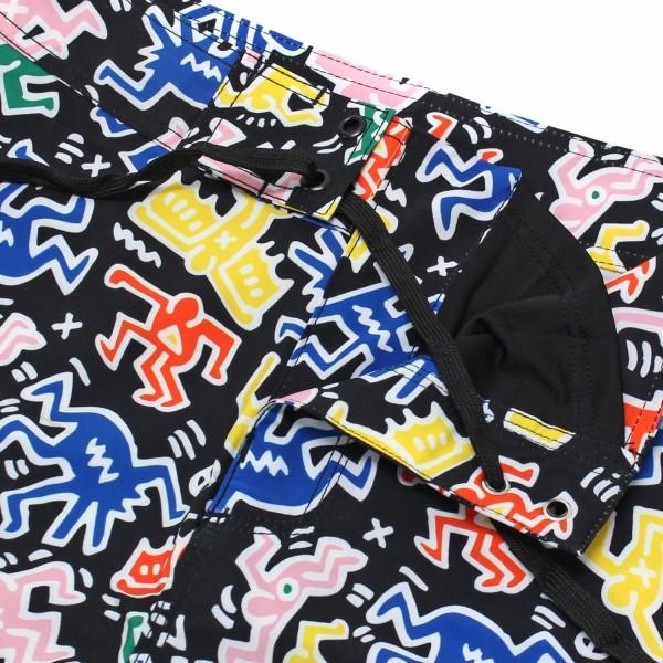 Keith Haring（キース ヘリング） 総柄 スイムウエア 水着【ブラック