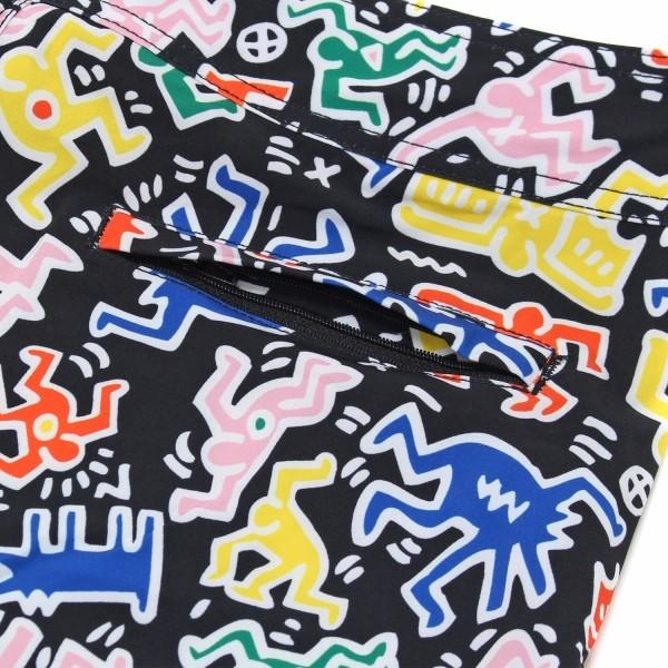 Keith Haring（キース ヘリング） 総柄 スイムウエア 水着【ブラック