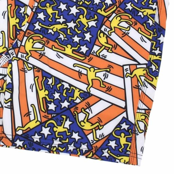 Keith Haring（キース ヘリング） 総柄 スイムウエア 水着【ホワイト