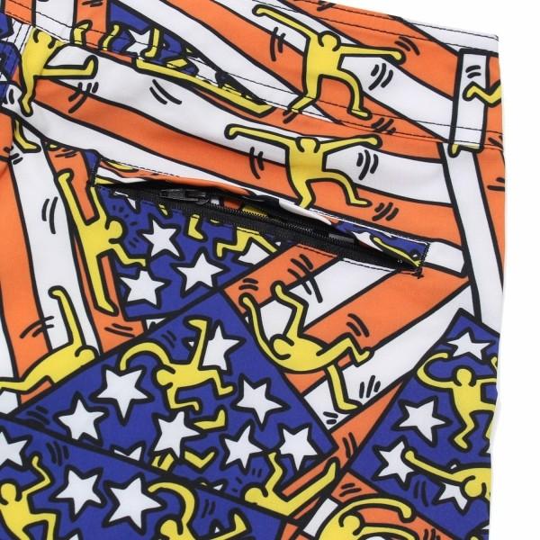 Keith Haring（キース ヘリング） 総柄 スイムウエア 水着【ホワイト