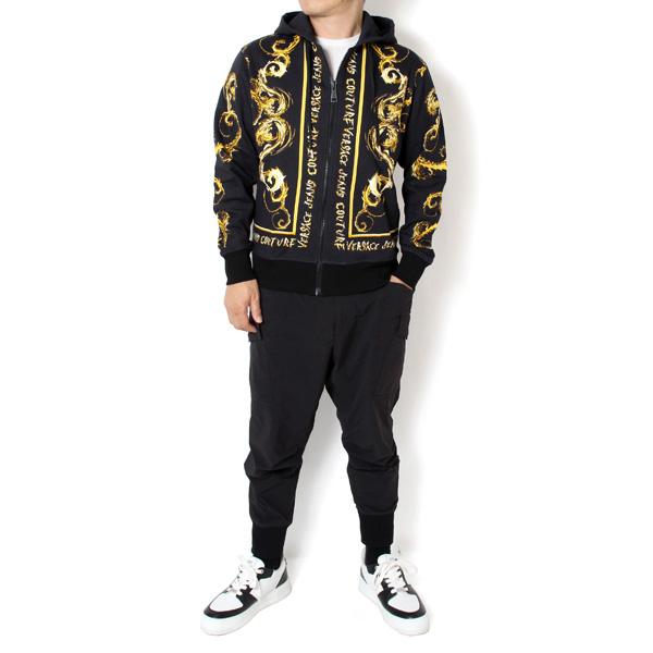 ⭐︎VERSACE JEANS COUTURE ブラック パーカー⭐︎ VERSACE JEANS COUTURE (ヴェルサーチェ ジーンズ クチュール