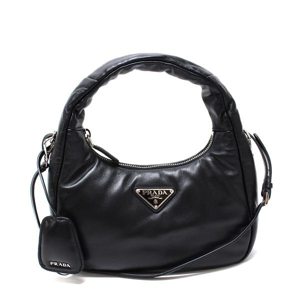 PRADA プラダ ソフトナッパ ハンドバッグ【NERO】 1BA384 2DYI