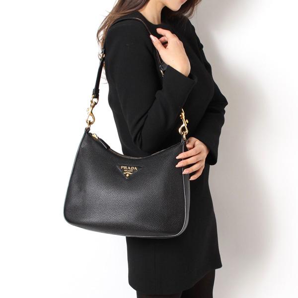 PRADA（プラダ） ロゴ入りベルト ワンショルダーバッグ【NERO】 1BC178