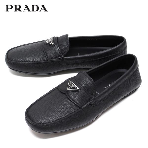 PRADA 黒 レザー モカシン　ドライビングシューズ PRADA 黒 レザー モカシン ドライビングシューズ