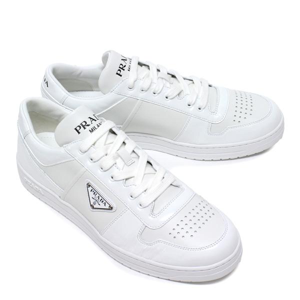 スニーカー PRADA SNEAKER (2EE364FD0033LOI F008L) PRADA(プラダ) ダウンタウン レザースニーカー 2EE364 ホワイト