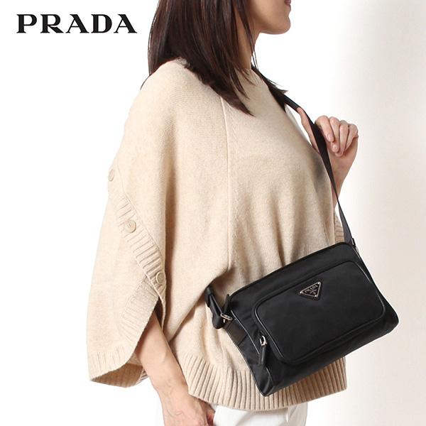 美品　プラダ　ナイロン　レザー　本革　トートバッグ　ショルダーバッグ　黒 PRADA（プラダ） （未使用 展示品）プラダ ロゴ トートバッグ ソフト