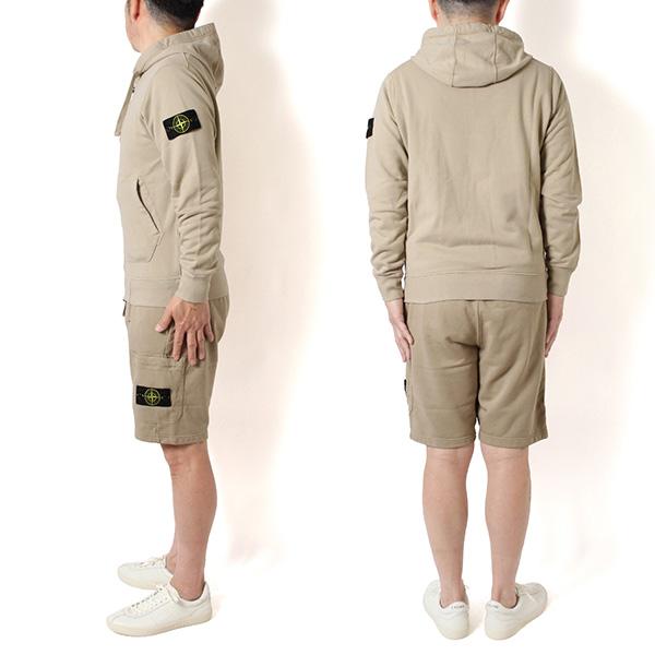 26SSモデル ストーンアイランド STONE ISLAND パーカー+ショートパンツ セットアップ 上下セット【V009A DESERT】 L1S156100061+L1S156200011 S0051 V009Aの画像