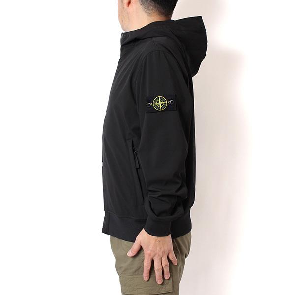26SSモデル ストーンアイランド STONE ISLAND バッジワッペン付き 防風+はっ水 高機能素材ジャケット【V0029 BLACK】 L1S154100118 S0A22 V0029/【2026SS】の画像