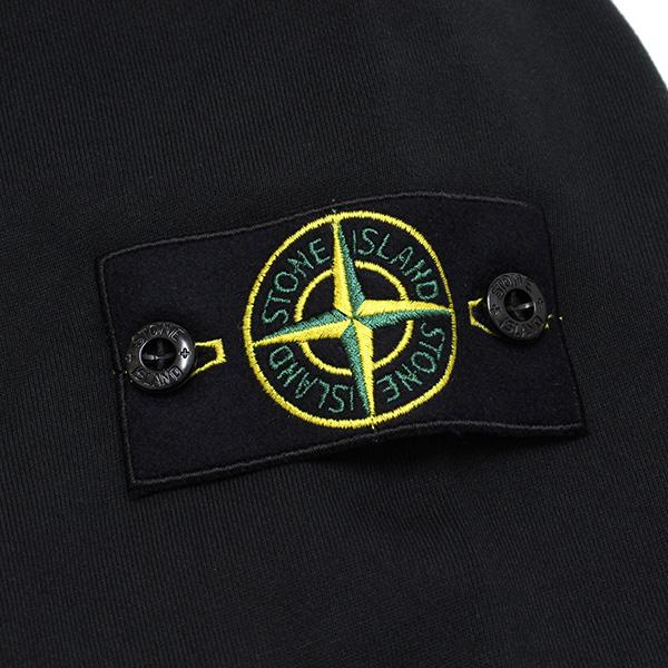 11668【美品・QR鑑定済み】ストーンアイランド　ワッペン　スウェット　黒 11668【美品・QR鑑定済み】ストーンアイランド ワッペン