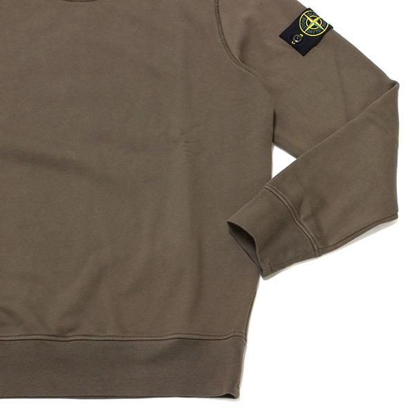 26SSモデル ストーンアイランド STONE ISLAND バッジワッペン付き コットンフリース スウェットトレーナー【V007C UMBER】 L1S156100060 S0051 V007C/【2026SS】の画像