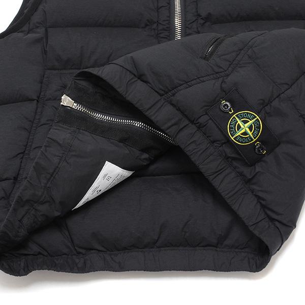 美品【STONE 】 ストーンアイランド ダウン ベスト ワッペン STONE ISLAND(ストーンアイランド) ダウンベスト ウール 裾ロゴ