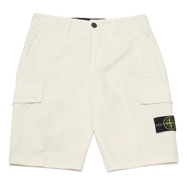 STONE  カーゴショーツ　アイボリー STONE ISLAND（ストーン アイランド） 26SSモデル バッジワッペン付き