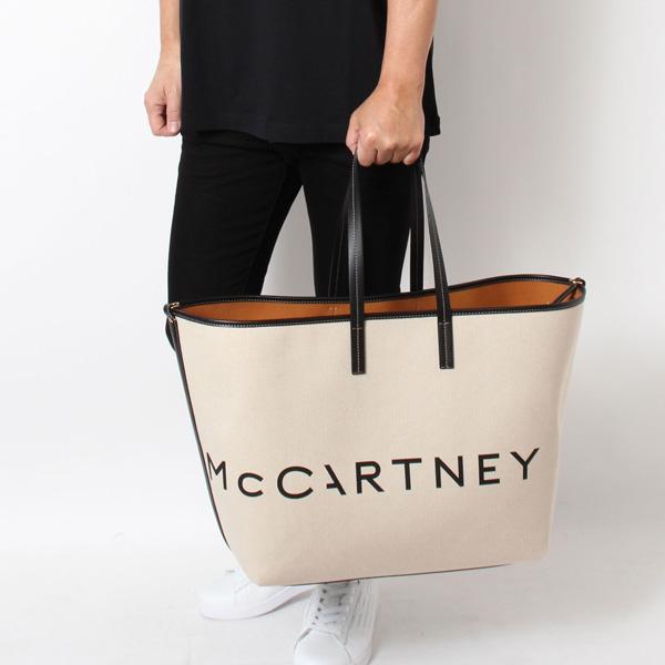 ステラ・マッカートニー Stella McCartney  メンズ ロゴプリント キャンバストートバッグ【9043 ECRU】 7B0063WP0221  9043 ECRU/【2024SS】m-bagの画像