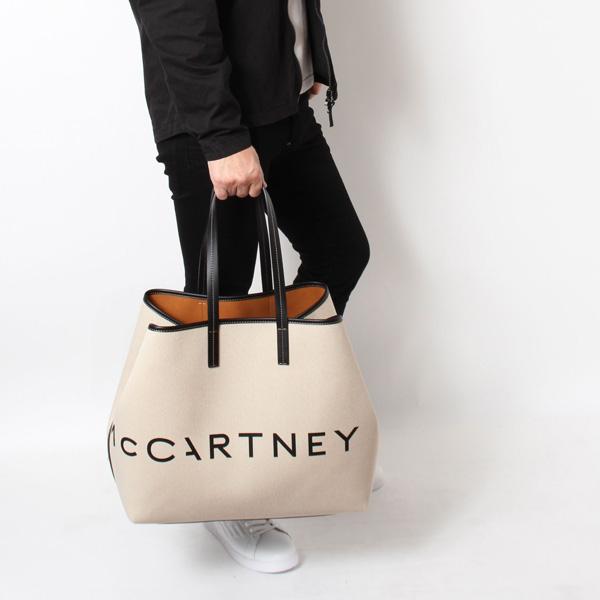 ステラ・マッカートニー Stella McCartney  メンズ ロゴプリント キャンバストートバッグ【9043 ECRU】 7B0063WP0221  9043 ECRU/【2024SS】m-bagの画像