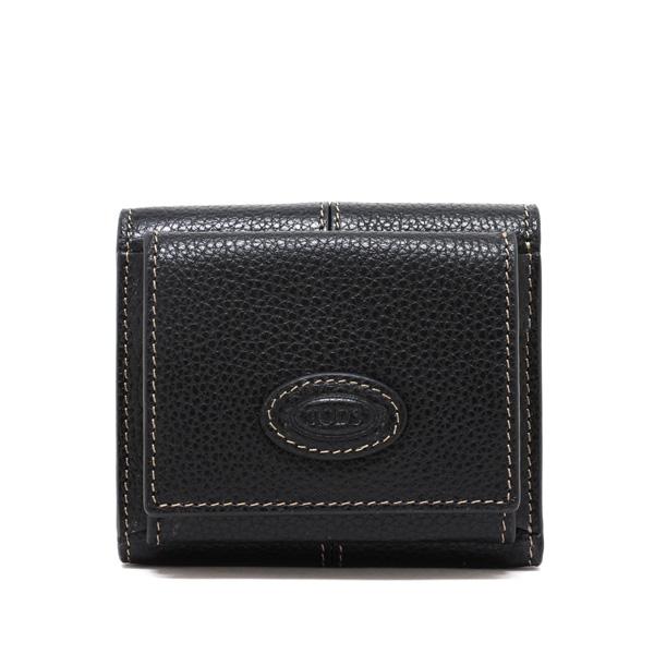 25SSモデル トッズ TOD'S フラップメタル 三つ折り財布【BLACK 25SSモデル トッズ TOD'S フラップメタル 三つ折り財布【BLACK