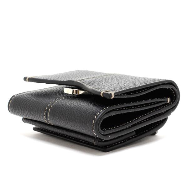 25SSモデル トッズ TOD'S フラップメタル 三つ折り財布【BLACK 25SSモデル トッズ TOD'S フラップメタル 三つ折り財布【BLACK