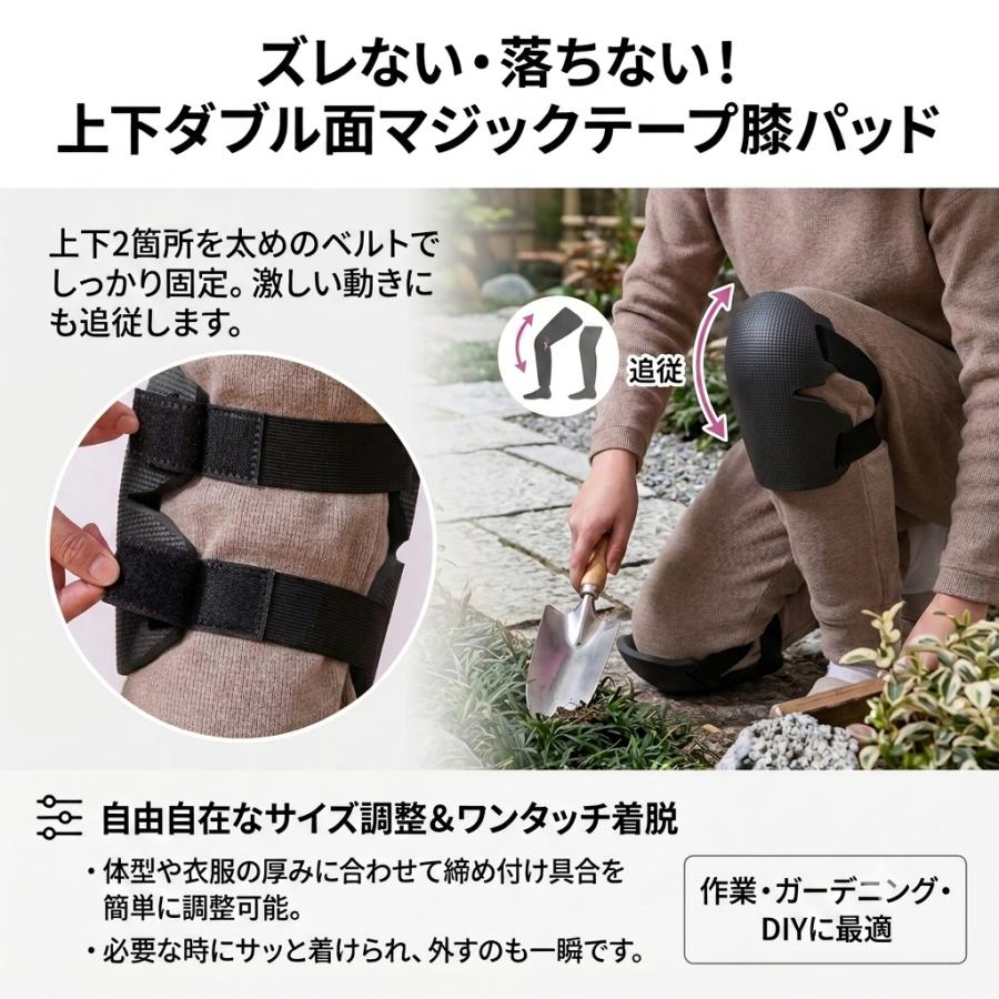 作業用 膝パッド ひざ当てパッド ひざサポーター ひざあて EVA 膝当て