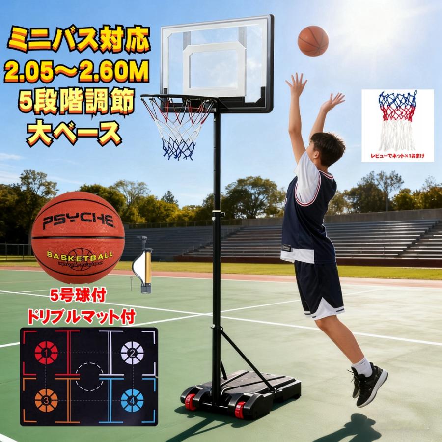 バスケットゴール 屋外 ミニバス対応 ドリブル マット 5号球