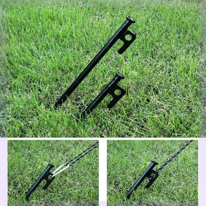 スチールペグ 20cm 6本セット キャンプテントステーク 鋳造 高耐久