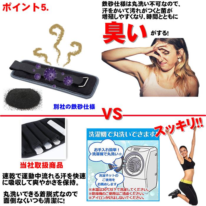 アンクルウェイト 10kg リストウェイト 上下各2個組 調整可能 手首