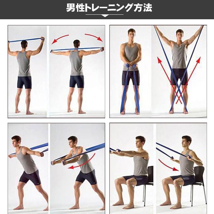 5本5色セット エクササイズバンド トレーニングチューブ チューブ 筋