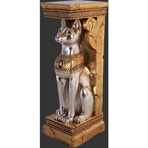 古代エジプト・神聖なネコ（猫）コラム（等身大フィギュア）※この商品は別途送料かかります、ご注文後お知らせいたします