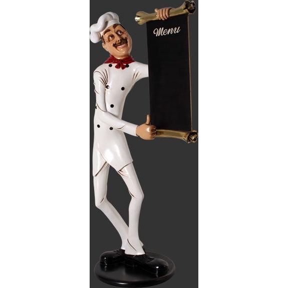 等身大フィギュア付 メニューボード・シェフ（コック）ビッグ ※この