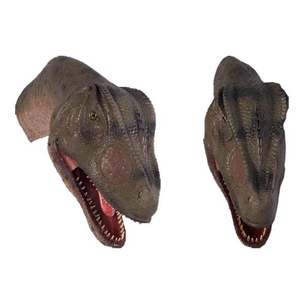 口を開ける アロサウルス 壁掛け 頭部　ビッグフィギュア（恐竜等身大フィギュア）※この商品は別途送料かかります、ご注文後お知らせいたします｜dream-f｜02