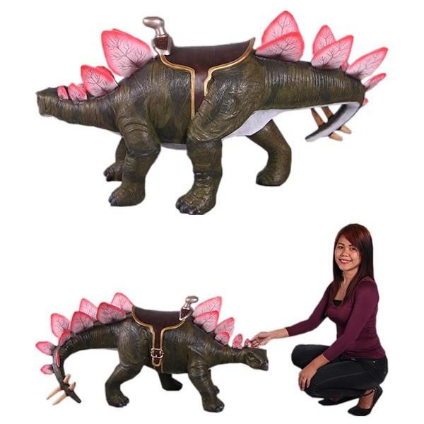 全長１２５cｍ！乗れるステゴザウルス（恐竜等身大フィギュア）　　　　※この商品は別途送料かかります、ご注文後お知らせいたします