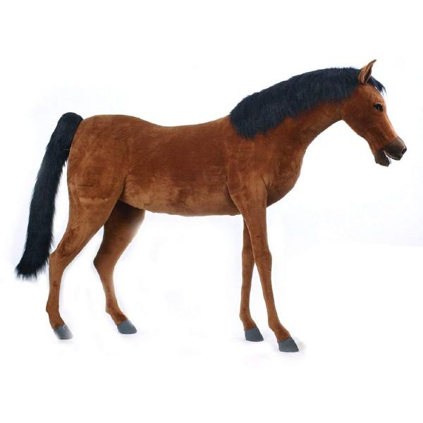 ＨＡＮＳＡぬいぐるみ【サラブレッド 馬（高さ：135cm)】ウマ（等身大フィギュア）※送料別途かかります、ご注文後お知らせします。