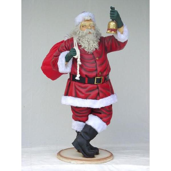ベルを鳴らすサンタクロース（等身大フィギュア）