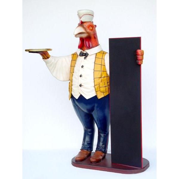 等身大フィギュア付 メニューボード・チキンシェフ（ニワトリ） ※この