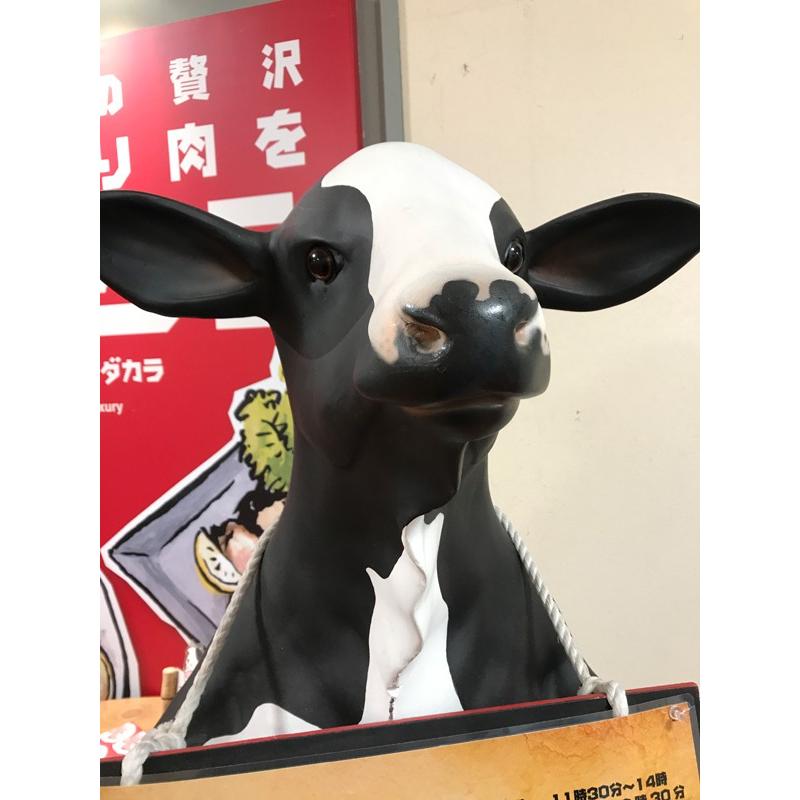 等身大フィギュア付 メニューボード・牛 ※この商品は別途送料かかり