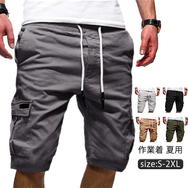 カーゴパンツ ハーフパンツ メンズ ショートパンツ 軍パン 大きいサイズ ポケット付き ゴルフ 作業着 ミリタリー 膝丈 太め カジュアル 夏用 81 Off