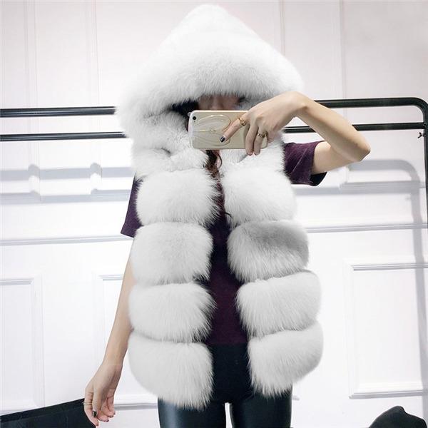 毛皮ベスト ファーベスト レディース 冬 フード付き フェイクファー ベスト コート ロング丈 ファージャケット ノースリーブ 前開き 暖かい 防寒 65oct21vpcmj08 Dream Fashion 通販 Yahoo ショッピング
