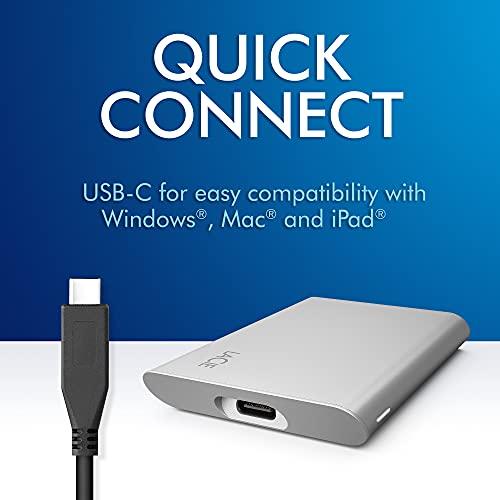 LaCie ラシー ポータブルSSD Portable SSD 2TB USB-C Mac/iPad/Windows対応 5年保証 シルバー STKS - 6