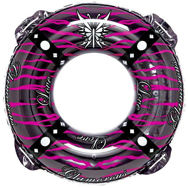 男女問わず大人が使えるサイズ ピンクゼブラ 90cm 浮き輪 浮輪