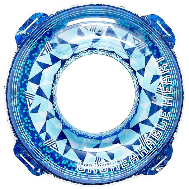 ジオメトリック 90cm 浮き輪 浮輪 うきわ 大人用 ウキワ ロープ付き